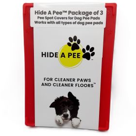 Hide A Pee Pee Spot Covers for Dog Pee Pads | 3 Red Paw Prints XO Starter Kit