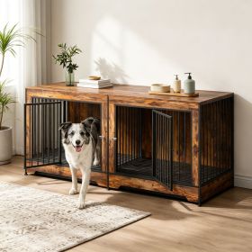 Dog Crate Furniture with Adjustable Divider