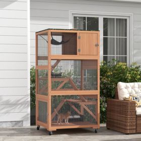 Pet Stairs Cat Climbing Tower Cat House (Option: Orange)